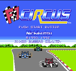 F1 Circus (Japan) Title Screen